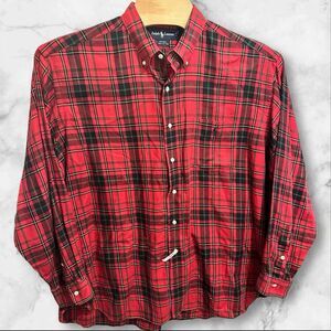 Ralph Lauren Shirt Mens Size‎ XXL McMeel Long Sleeve Cotton Red Plaid